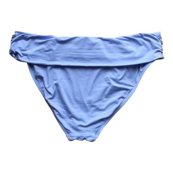 Gibson Latimer NWT Side Ruched Twist Front Band Cornflower Blue Bikini Bottom LG - Picture 6 of 10